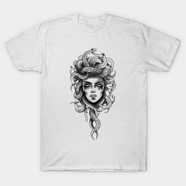 Medusa T-Shirt by Vivian Art
